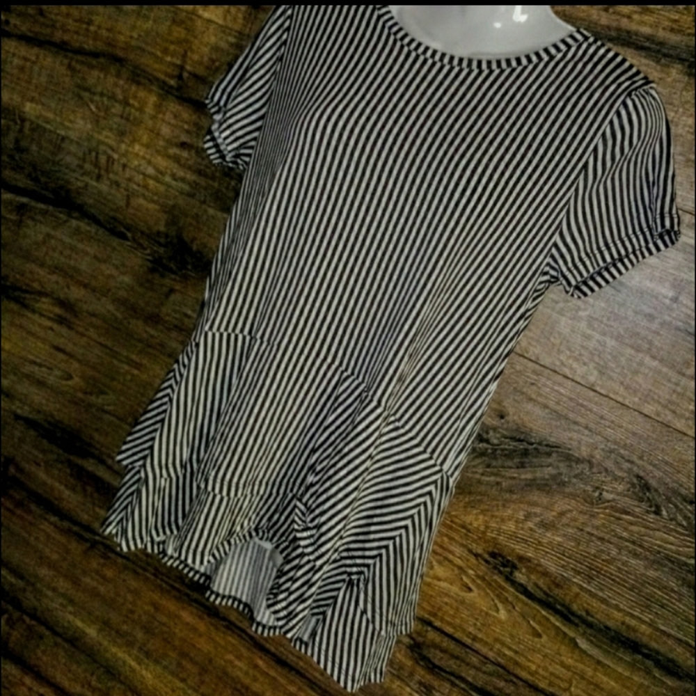 Michael Kors Peplum Top Size Medium Bragazzi Striped Nwot - Picture 10 of 14